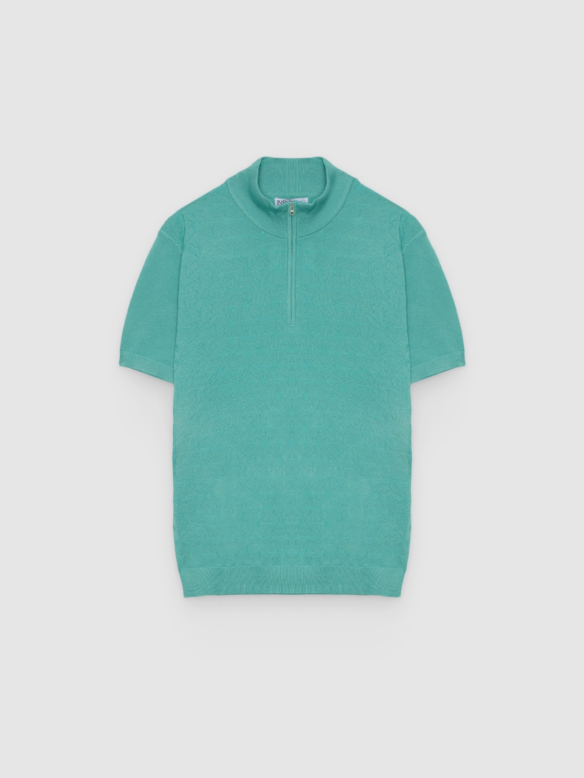 %Pto% Knit turtleneck T-shirt green front view