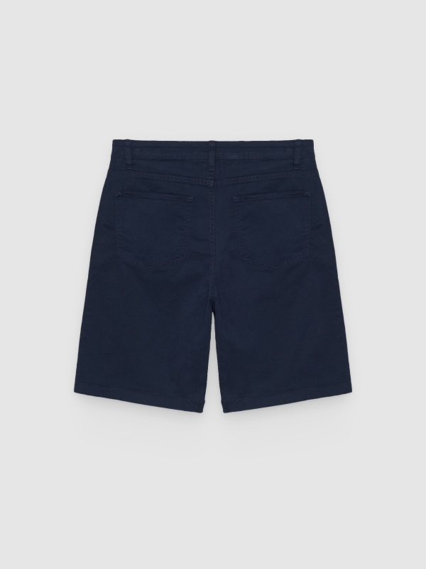 Bermuda baggy twill navy back view
