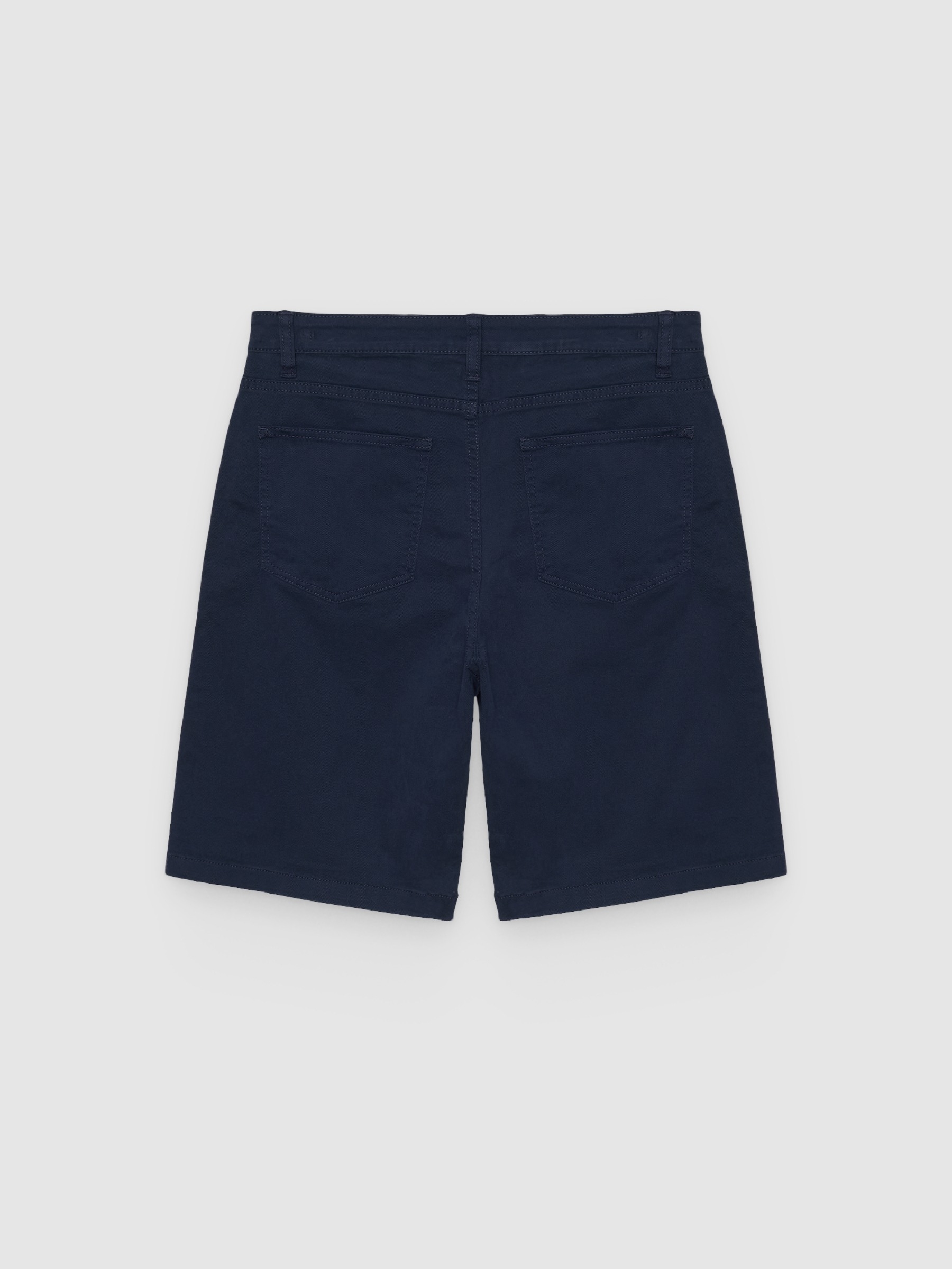 Bermuda baggy twill navy middle front view
