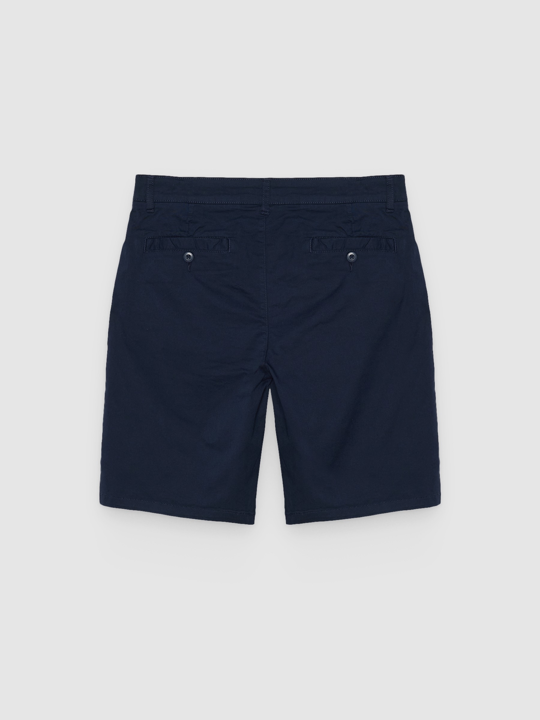 Regular chino shorts navy middle front view