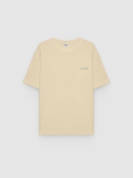%Pto% Camiseta texto minimal blanco roto vista frontal