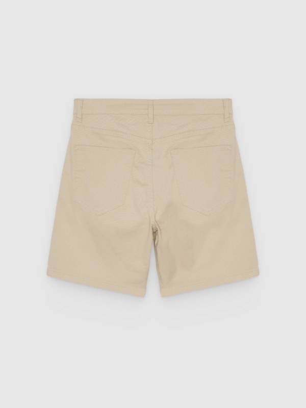 Bermudas regular crua vista traseira