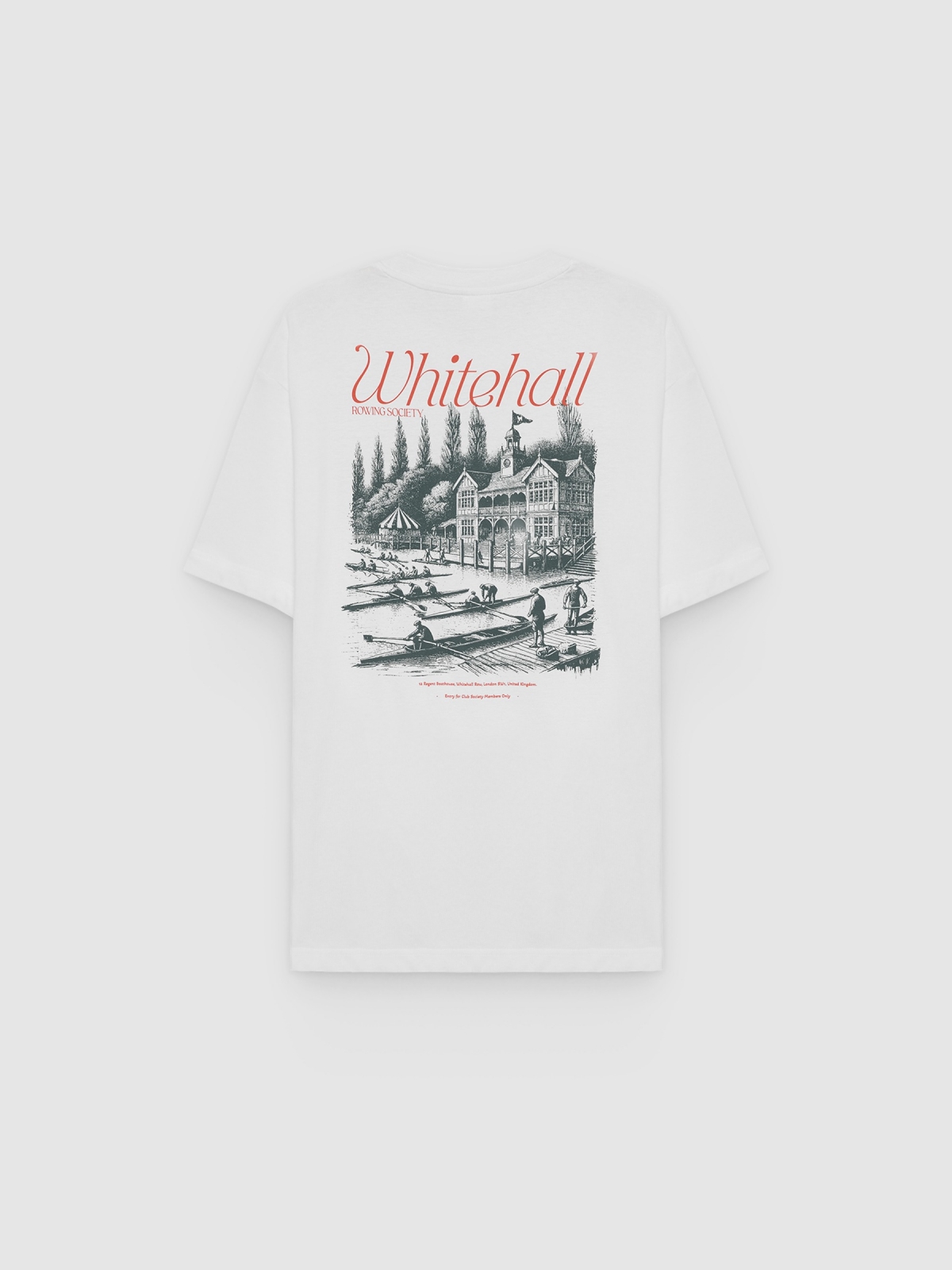 Whitehall t-shirt white back view