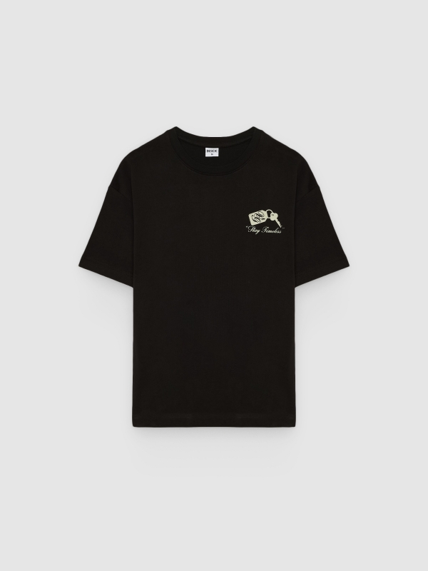  T-shirt stay timeless black front view