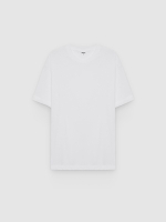 %Pto% Camiseta básica de gola redonda branco vista frontal