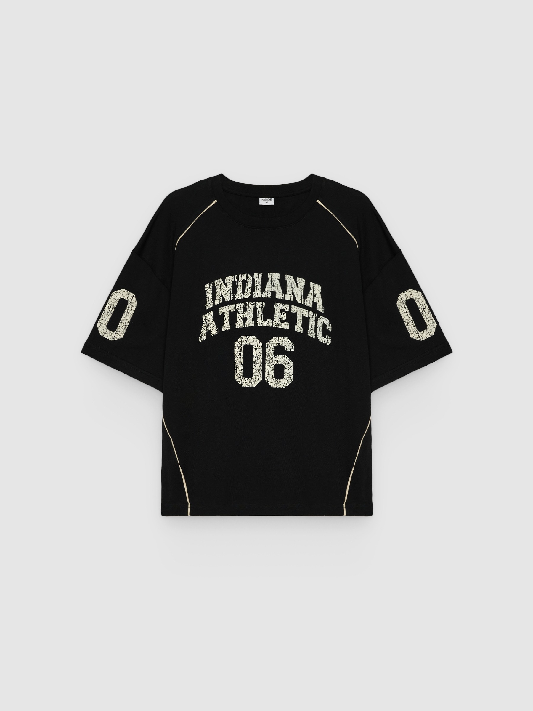Camiseta Indiana Athletic 06 preto vista meia frontal