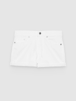 %Pto% Shorts sarga tiro medio blanco vista frontal