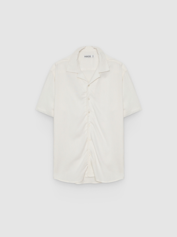  Camisa de linho resort crua vista frontal