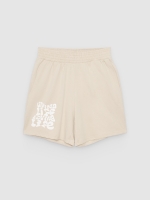 %Pto% Bermuda lettering felpa taupe vista frontal