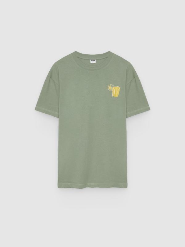  Camiseta mini print verde vista frontal