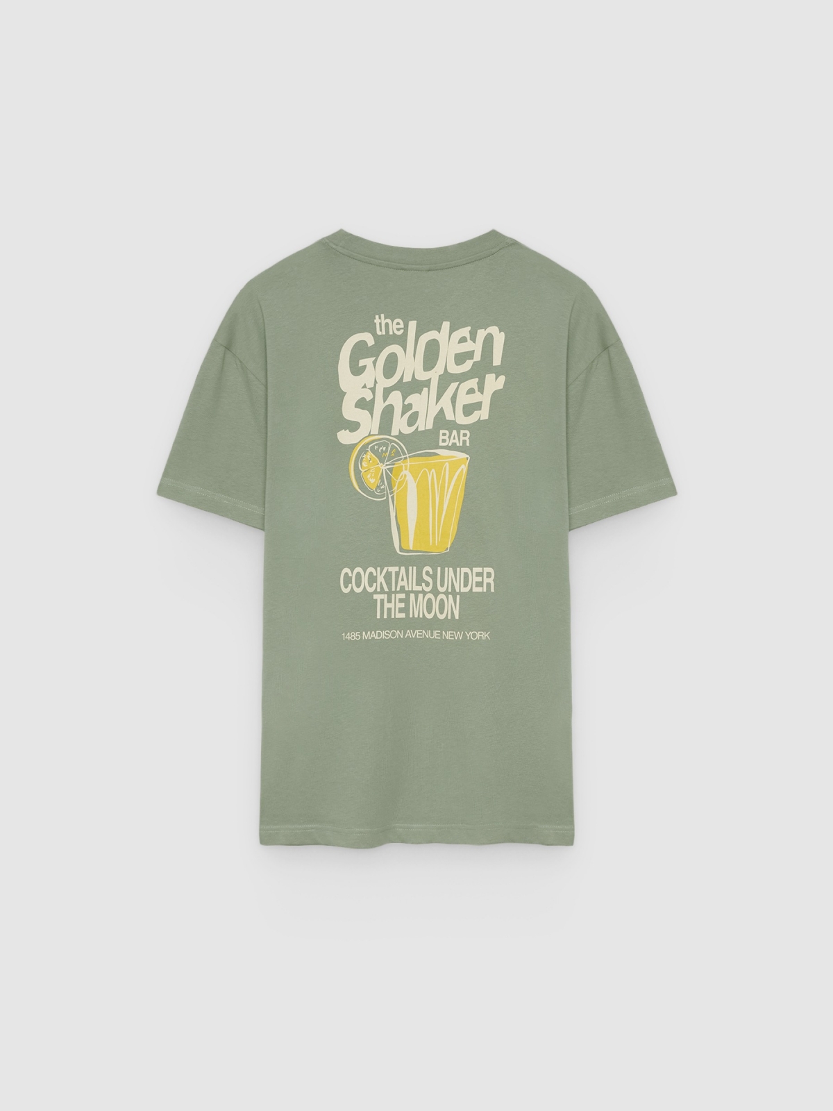Camiseta mini print verde vista trasera