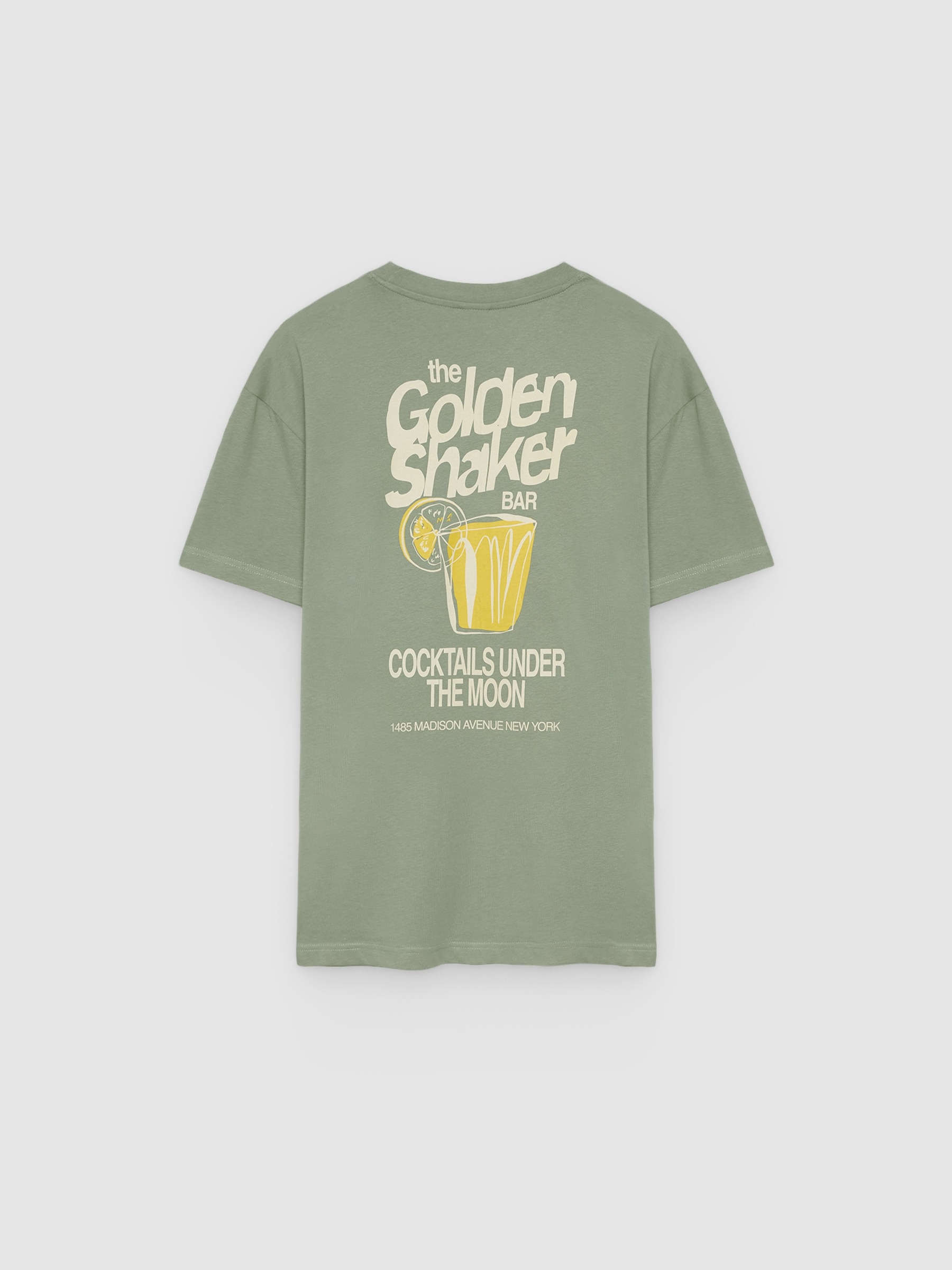 Camiseta mini print verde vista media frontal
