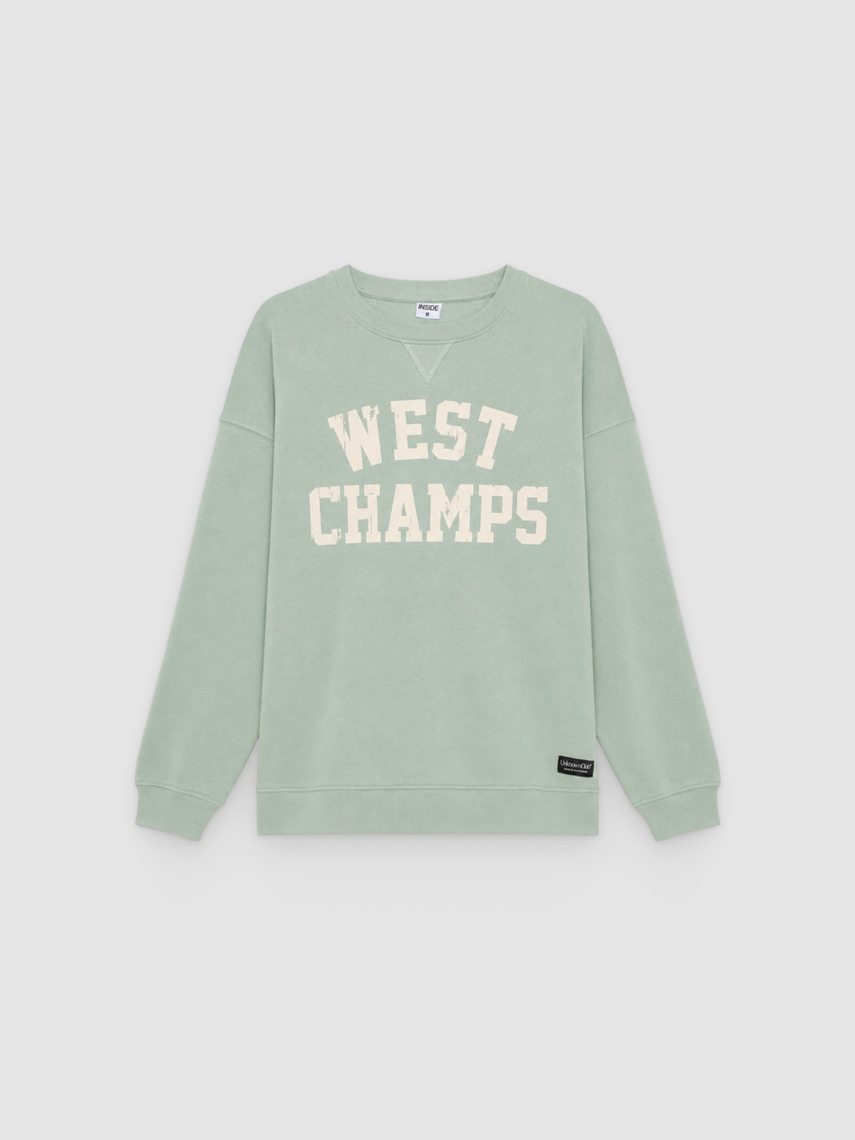 %Pto% Moletom felpudo West Champs verde acinzentado vista frontal