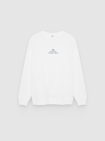 %Pto% Oversized fleece sweatshirt text white front view