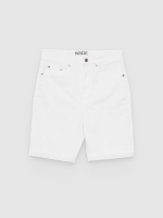 %Pto% High-waisted slim Bermuda white front view