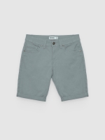 %Pto% Bermuda slim gabardina gris vista frontal