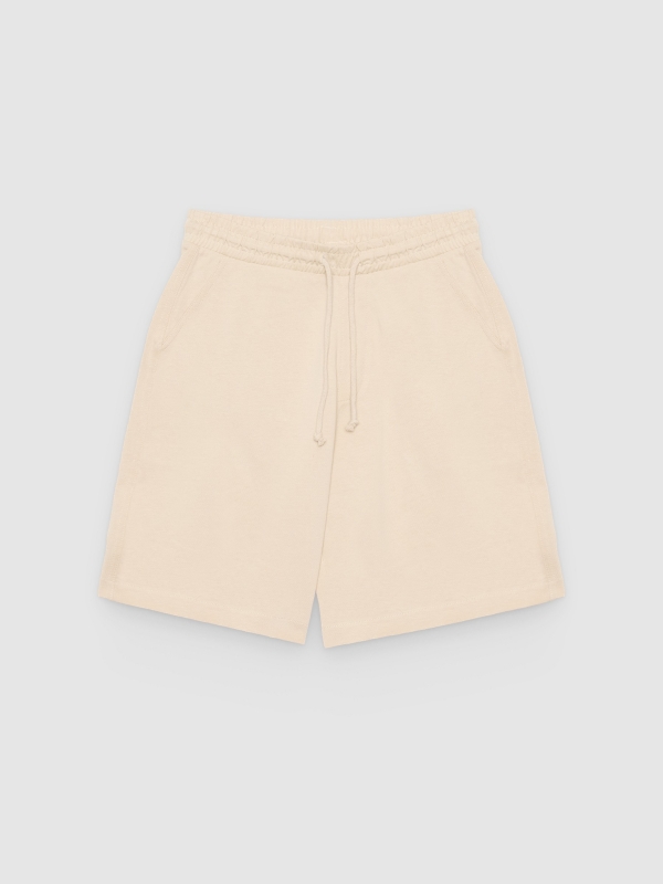  Bermuda jogger felpa crudo vista frontal