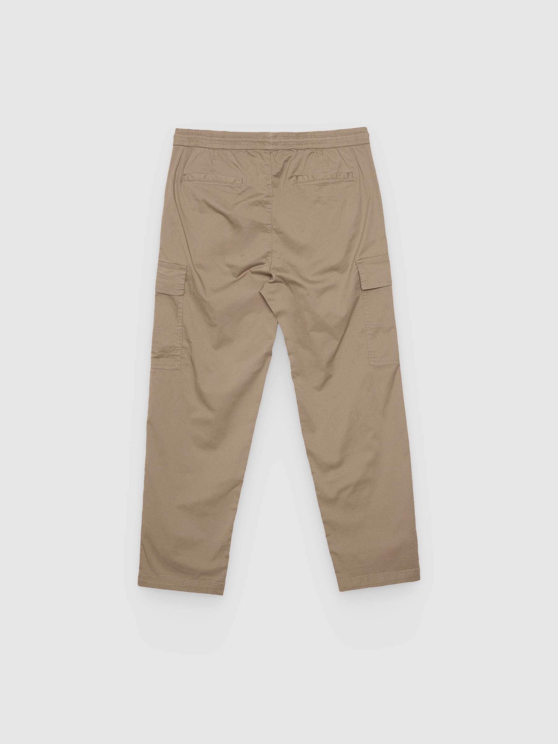 Cargo jogger pants beige front view