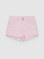 %Pto% Mid-rise sarga shorts mauve front view