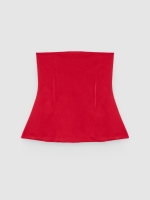 %Pto% Top bandeau peplum carmín vista frontal