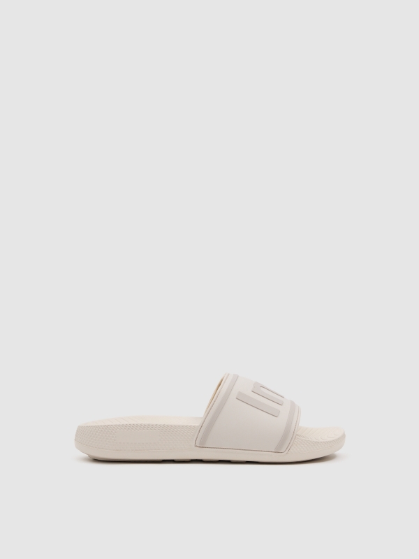 chinelo para piscina bege vista superior