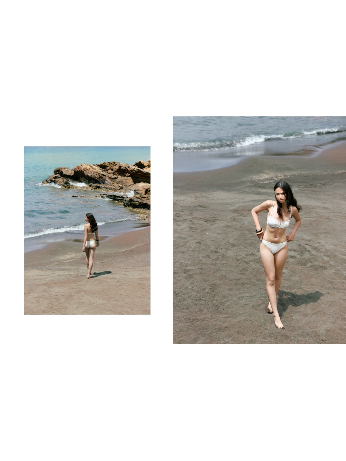 %NewExtra% Calcinha de biquíni brasileira de cintura média off white