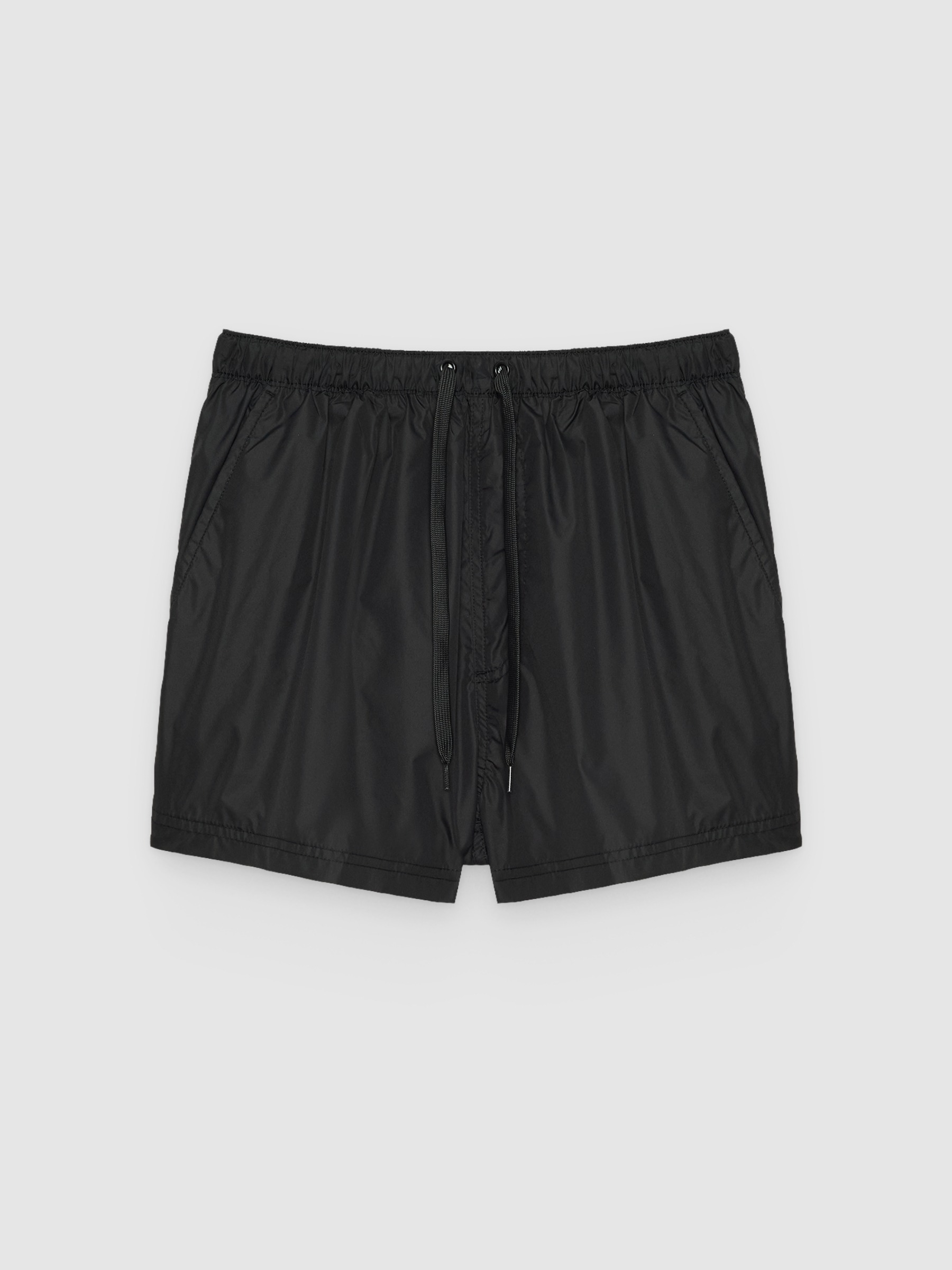 %Pto% Plain short swimsuit black front view