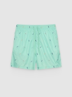 %Pto% Bañador mini print surf verde mar vista frontal