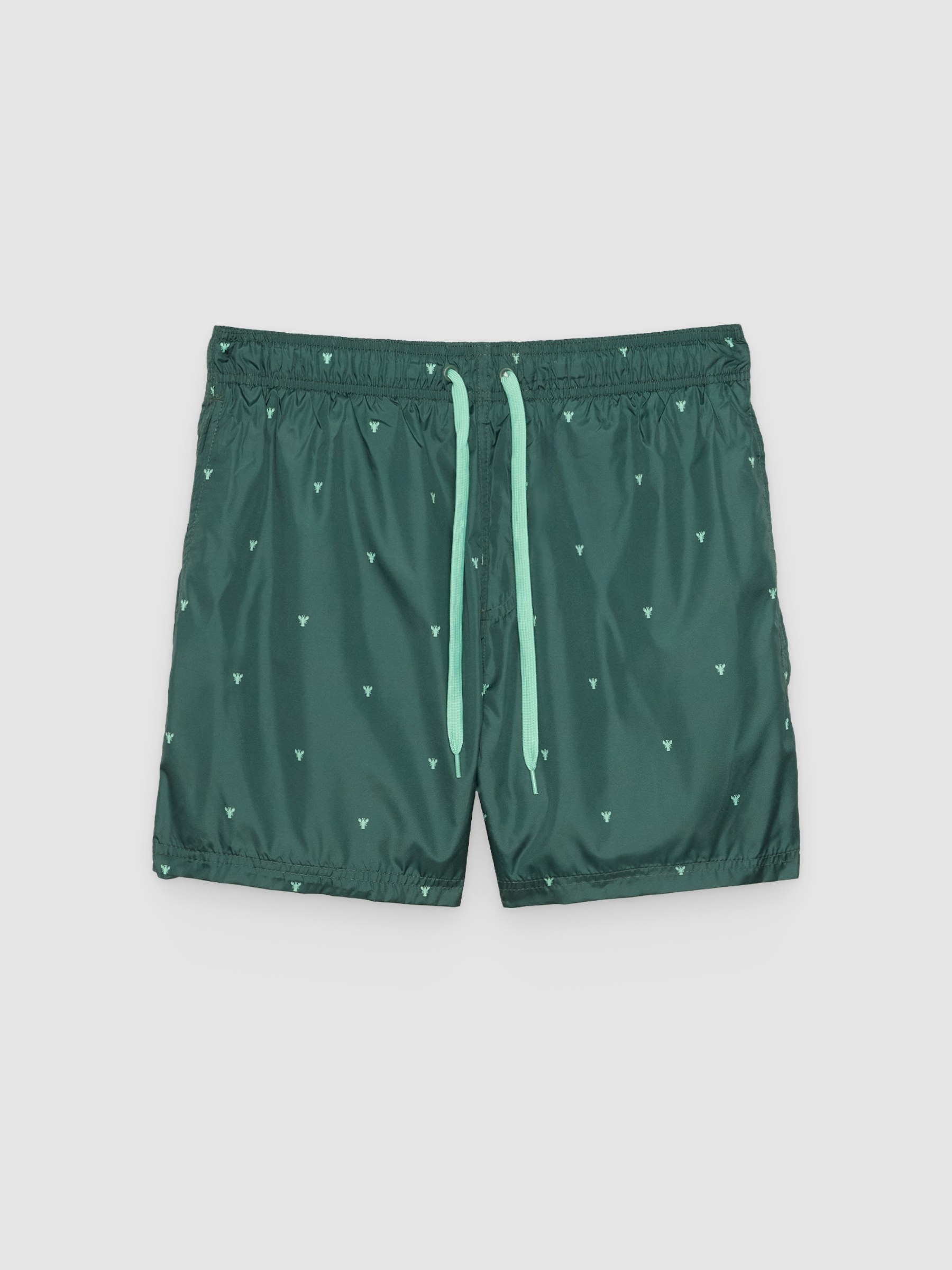  Bañador mini print verde oscuro vista frontal