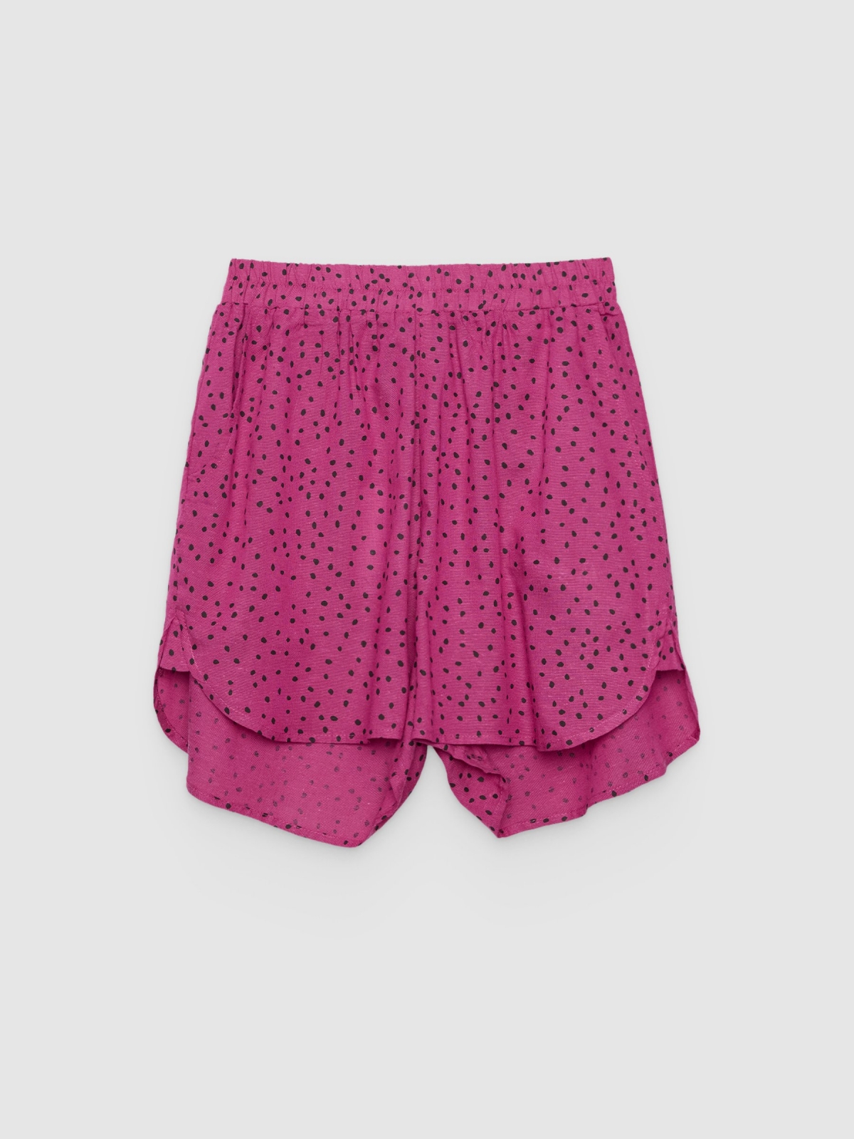 %Pto% Bermuda fluida estampada lunares multicolor vista frontal