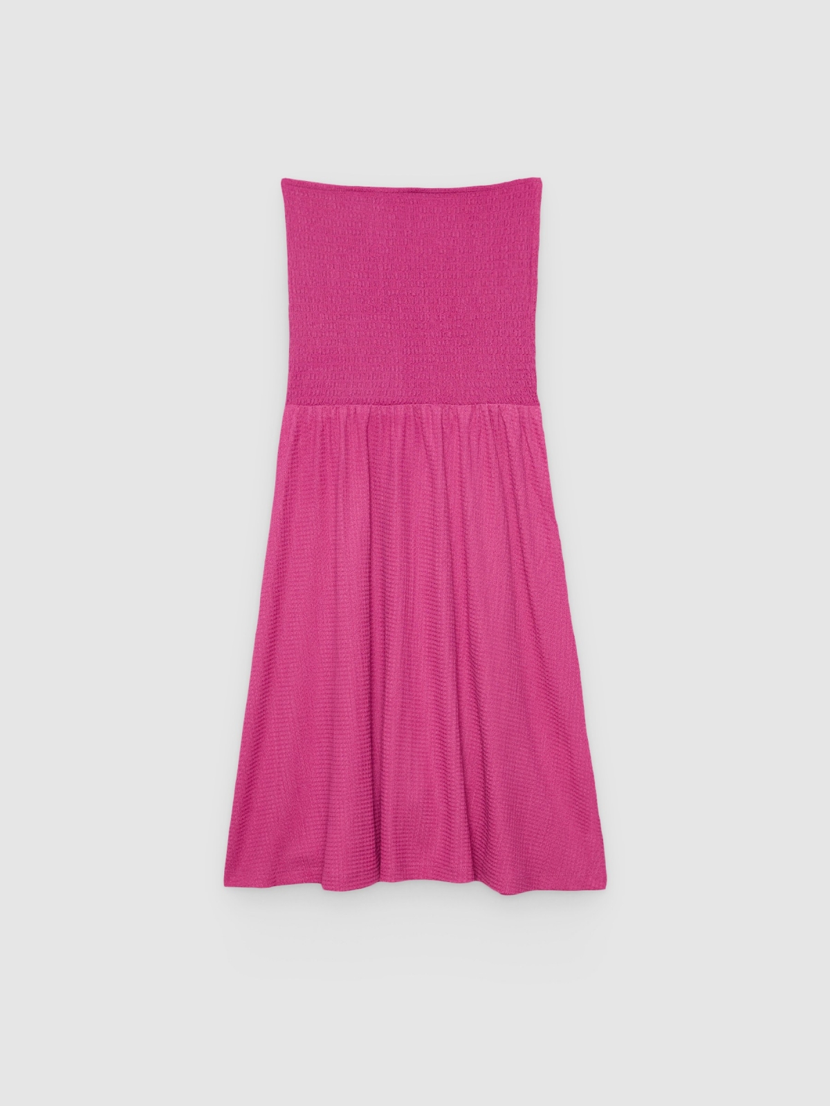 %Pto% Vestido bandeau mini nido abeja rosa magenta vista frontal