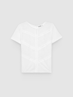 %Pto% Cotton plumeti T-shirt white front view