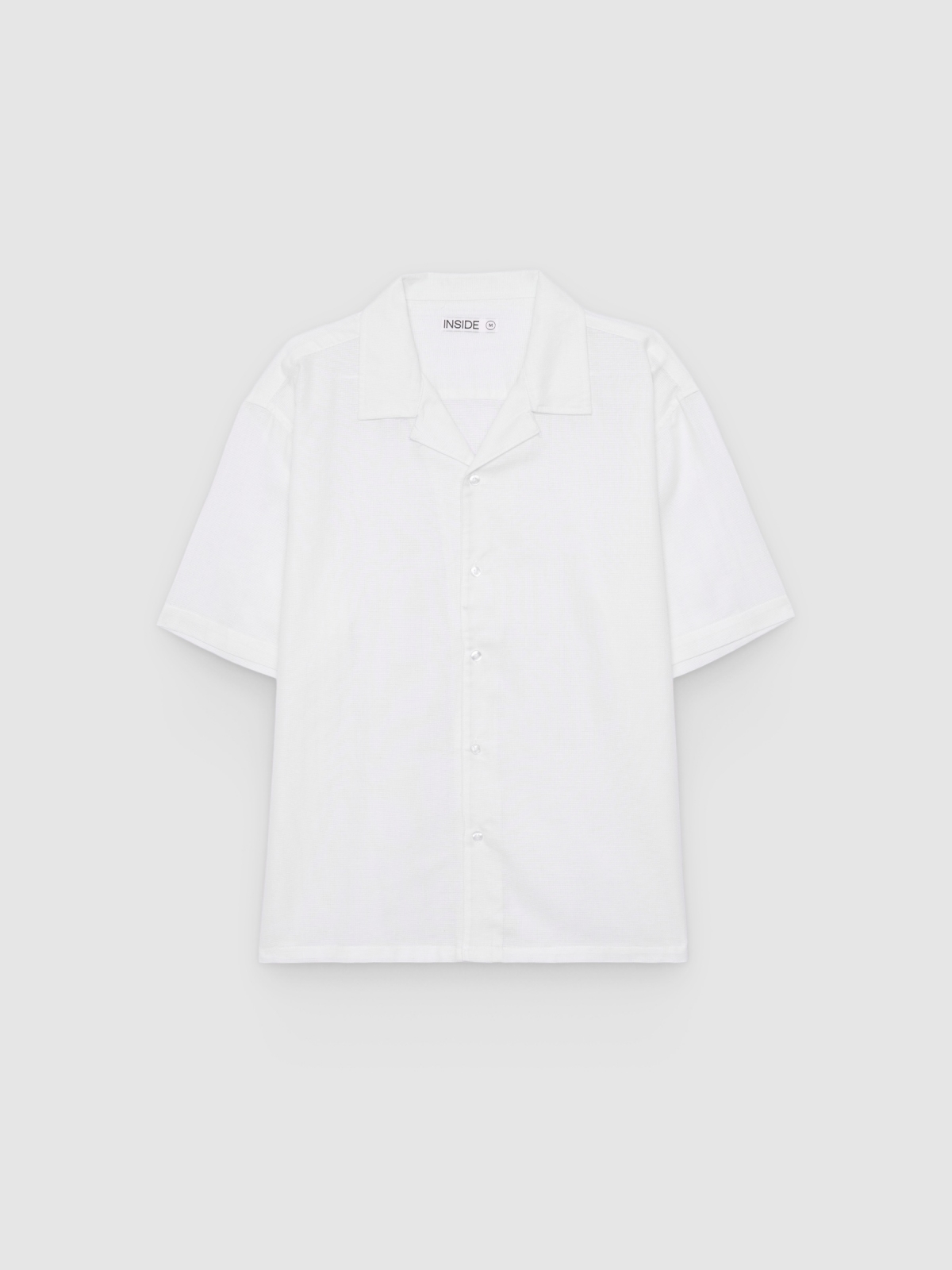 %Pto% Camisa oversize de algodón blanco vista frontal