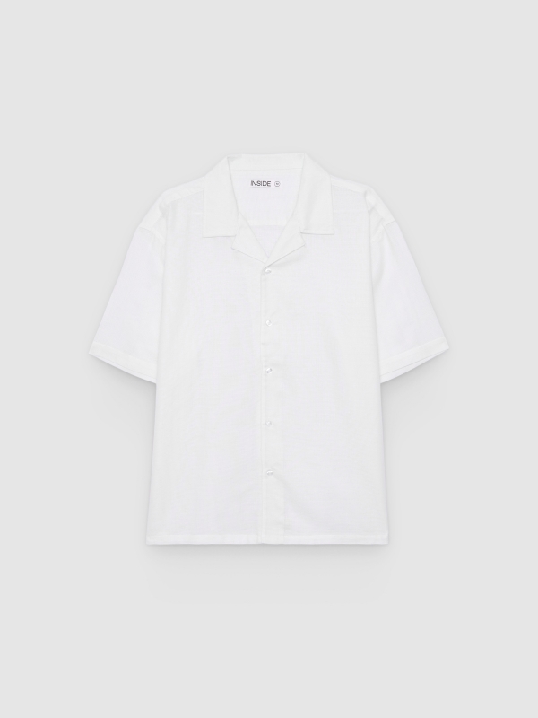  Oversized cotton shirt white front view