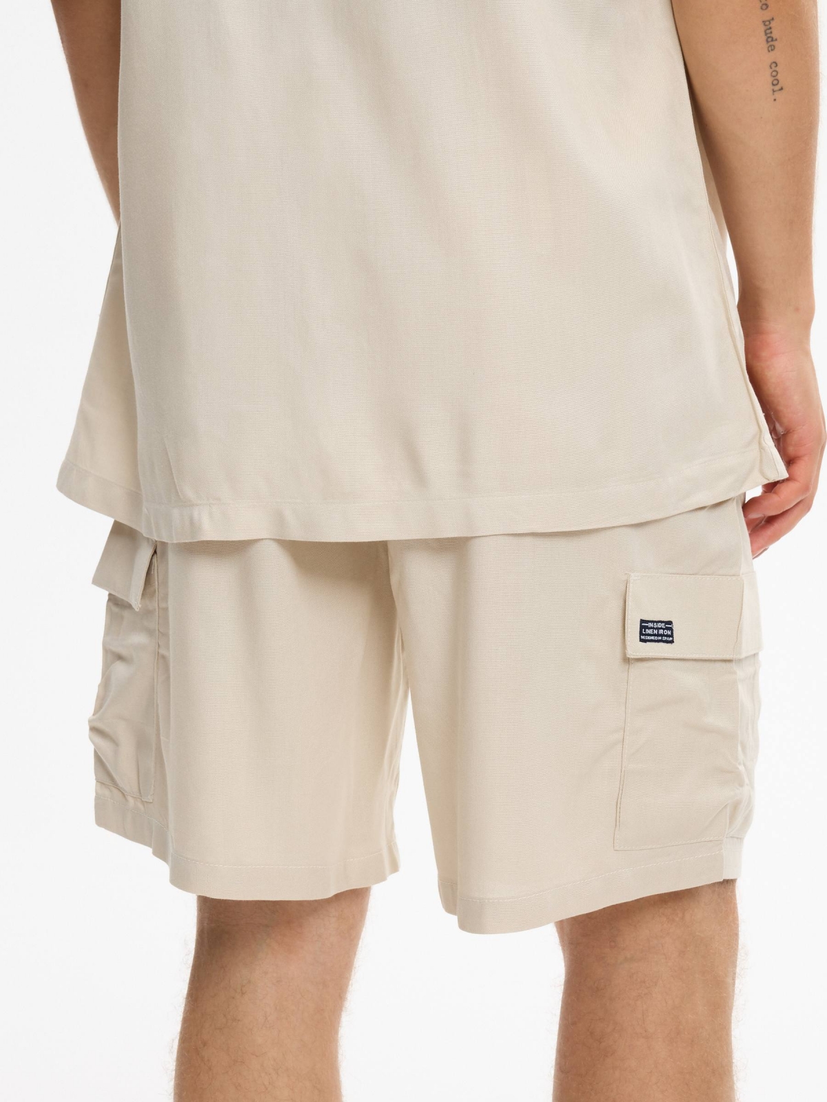 Bermuda cargo jogger raw front view
