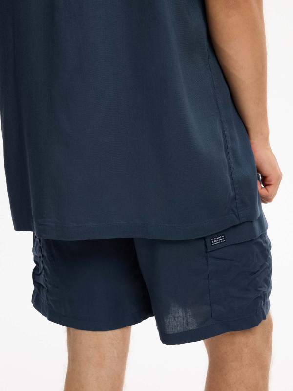 Bermuda cargo jogger navy front view
