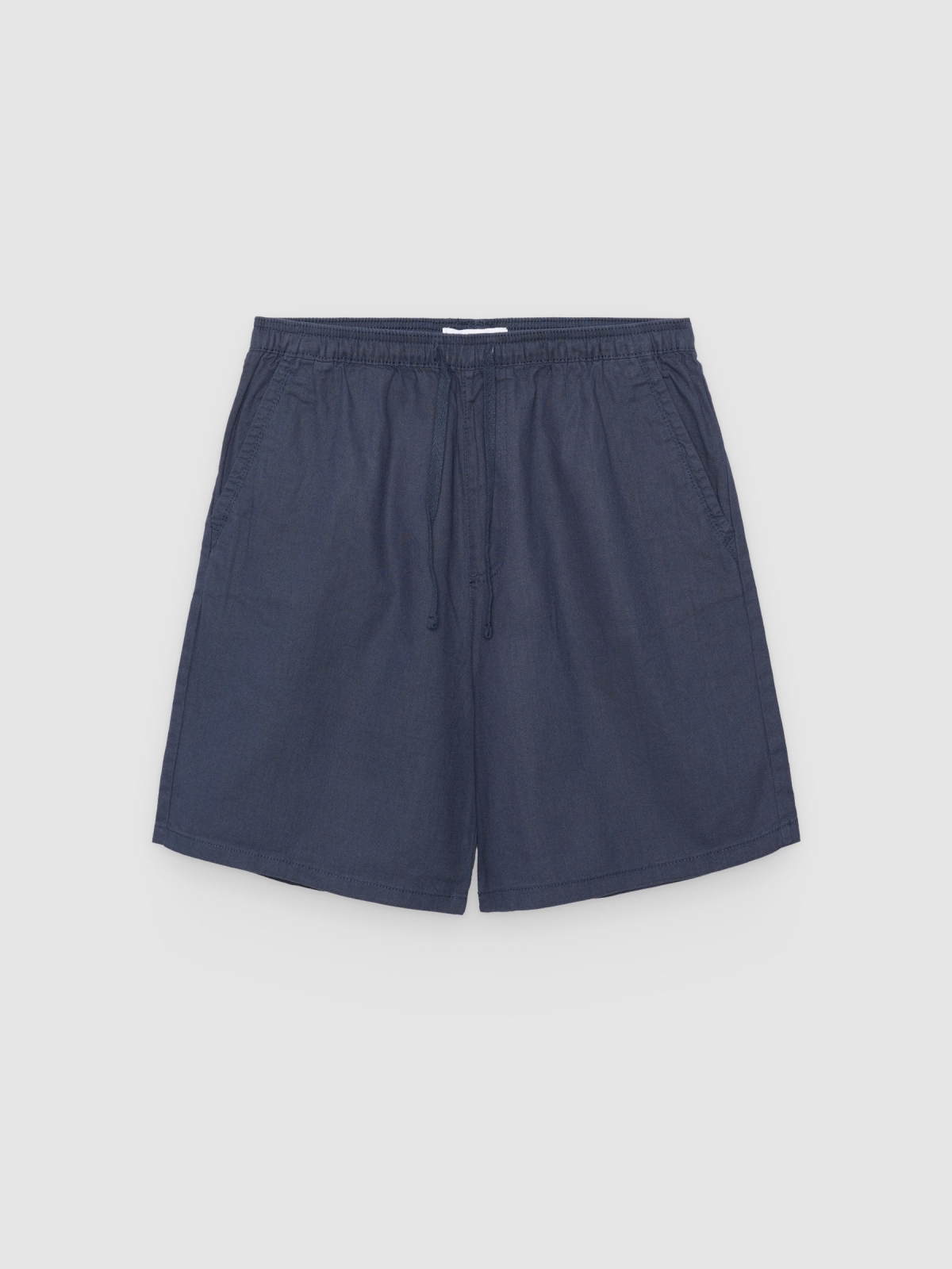 %Pto% Bermuda cargo jogger lino azul marino vista frontal