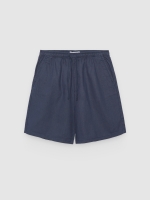%Pto% Bermuda cargo jogger lino azul marino vista frontal