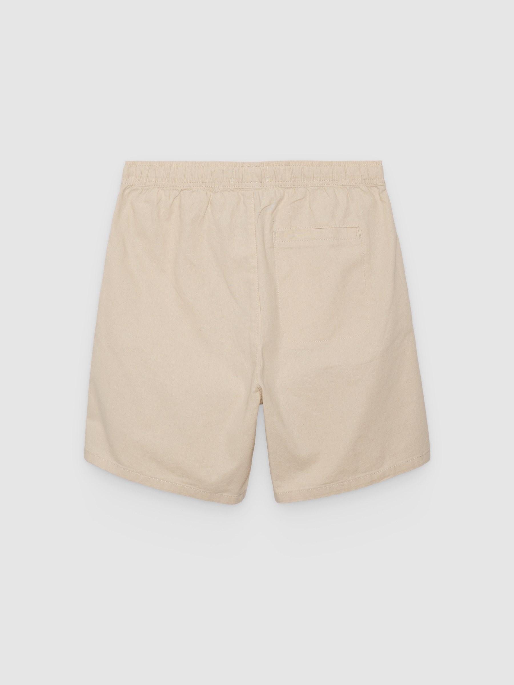 Linen chino bermuda shorts raw middle front view