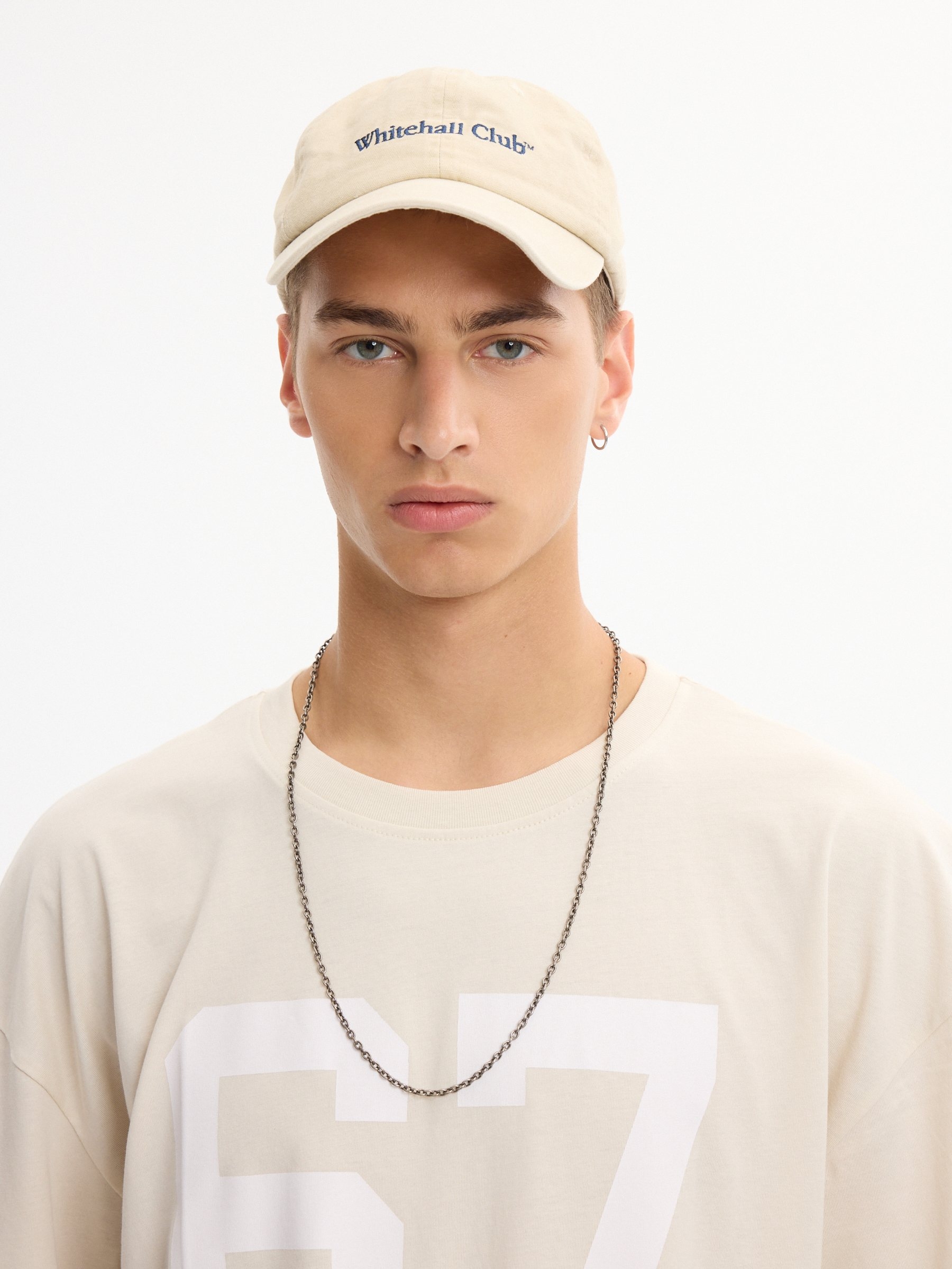 Printed T-shirt 67 raw middle front view