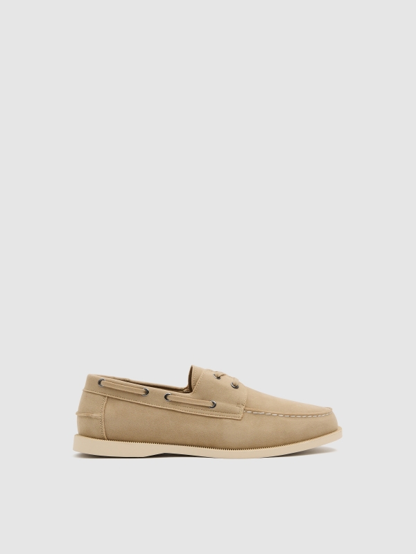 Náutico cosido efecto piel beige
