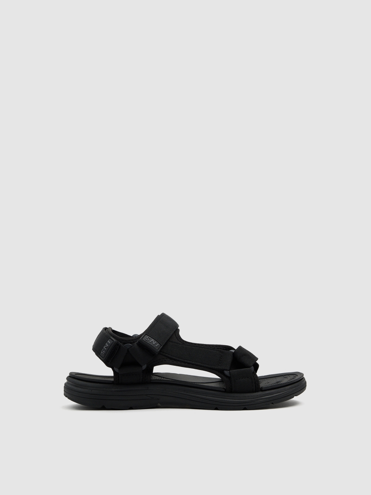 Sandália esportiva nylon preta preto