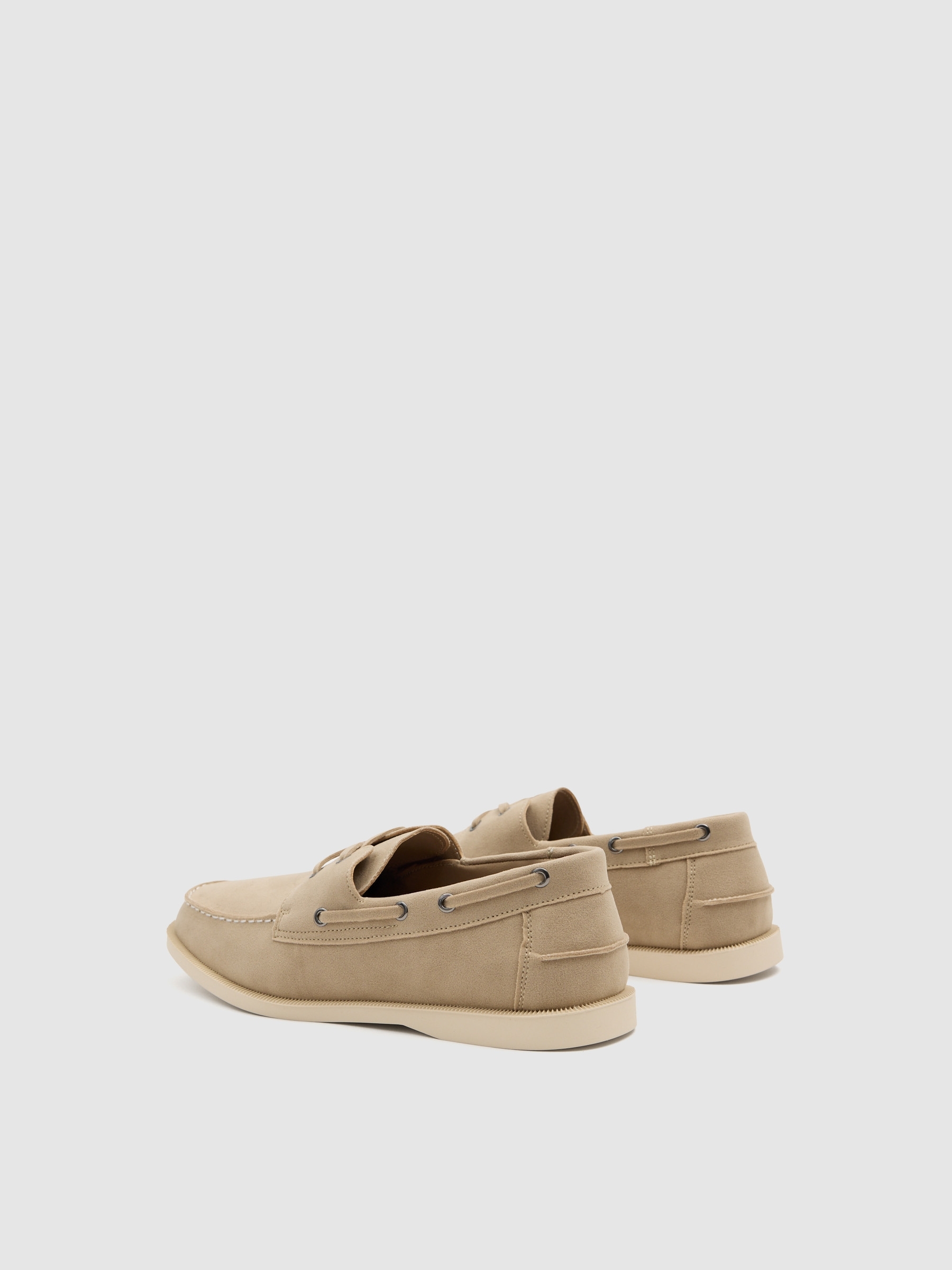 Náutico cosido efecto piel beige