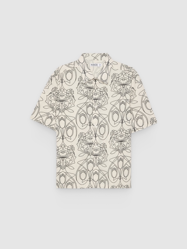  Camisa floral oversize crudo vista frontal