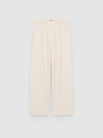 %Pto% Jogger lino cintura elástica crudo vista frontal