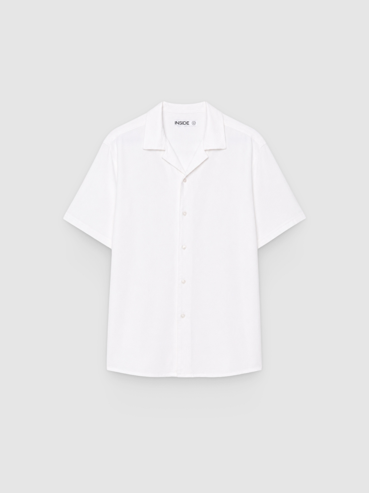 %Pto% Linen resort shirt raw front view