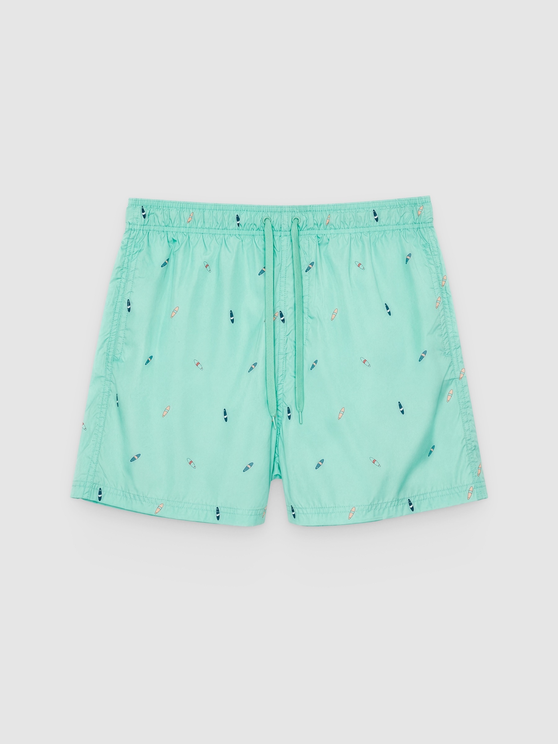  Bañador mini print surf verde mar vista frontal