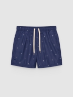 %Pto% Bañador mini print palmeras azul oscuro vista frontal