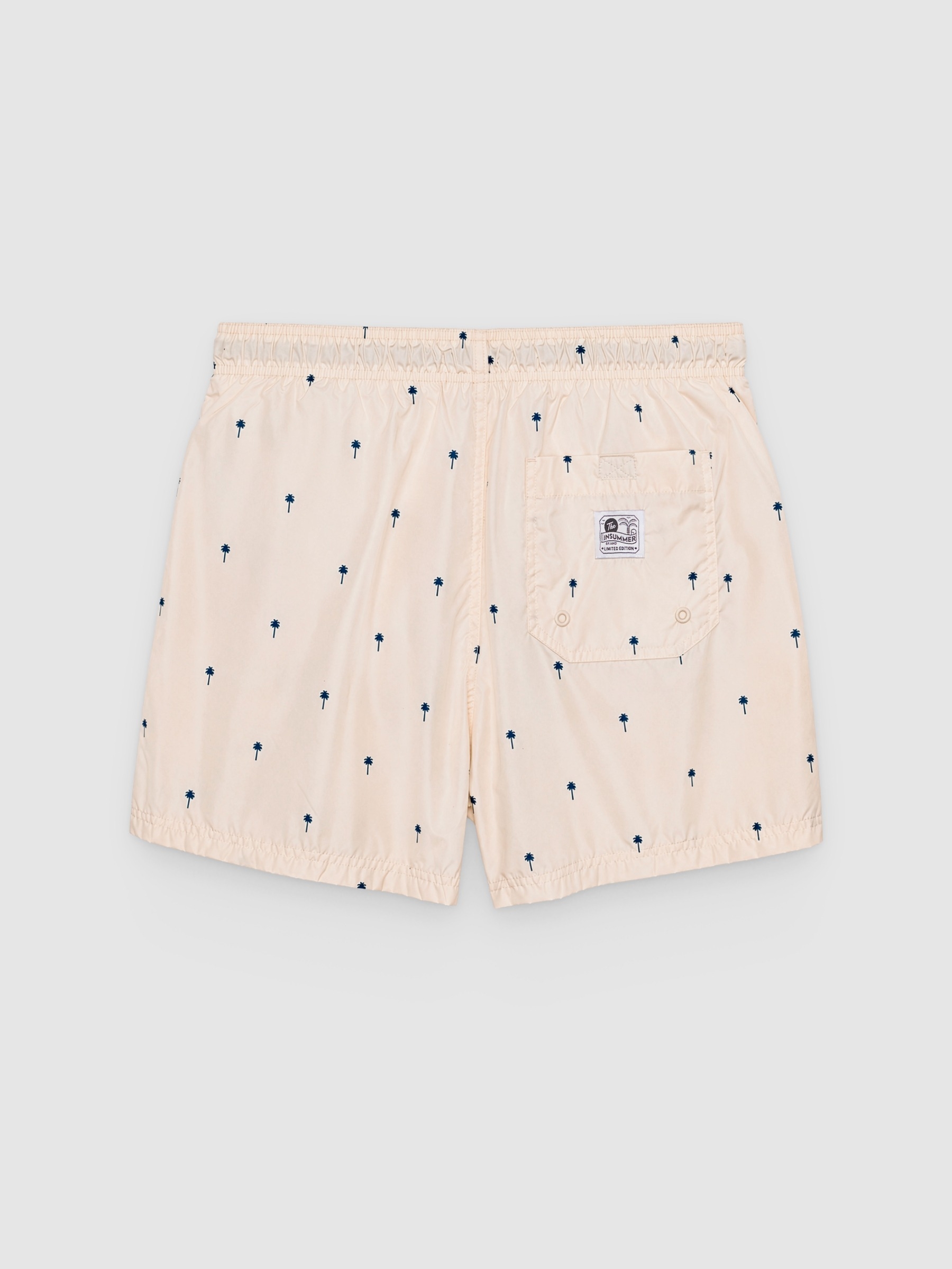  Bañador mini print palmeras crudo vista frontal