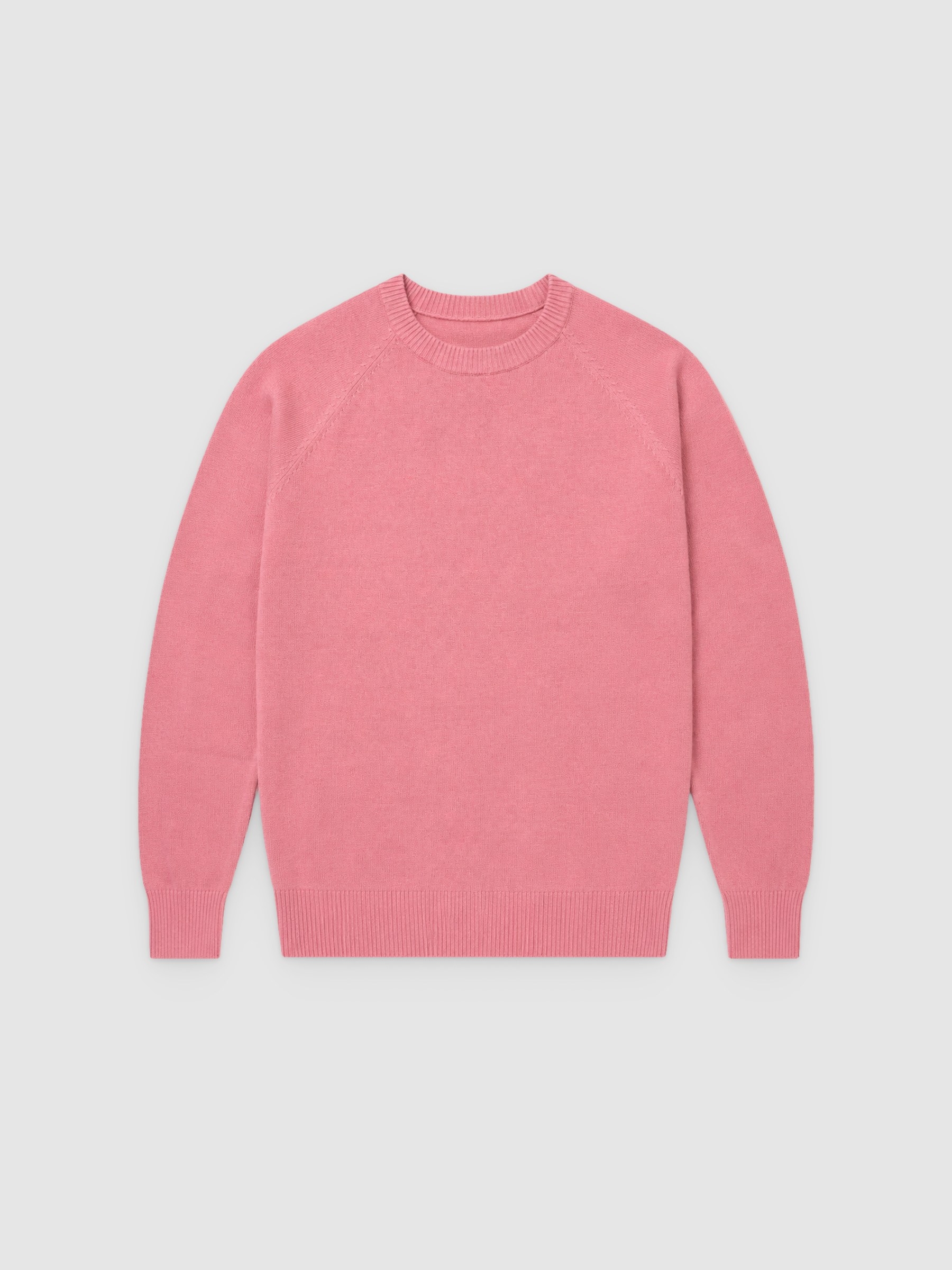 Pullover Redondo Básico rosa pó vista meia frontal